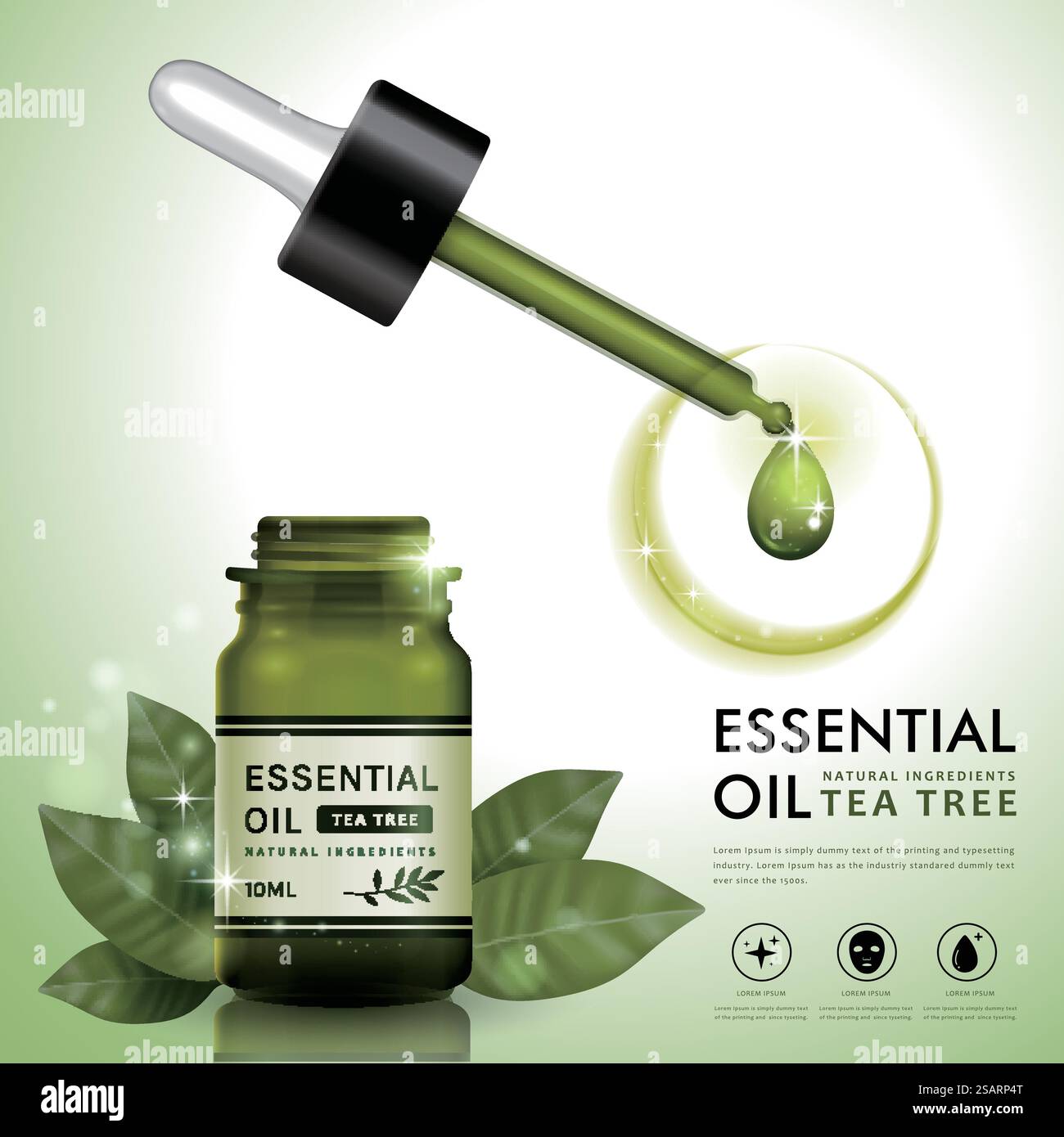 Modello ad olio essenziale Illustrazione Vettoriale