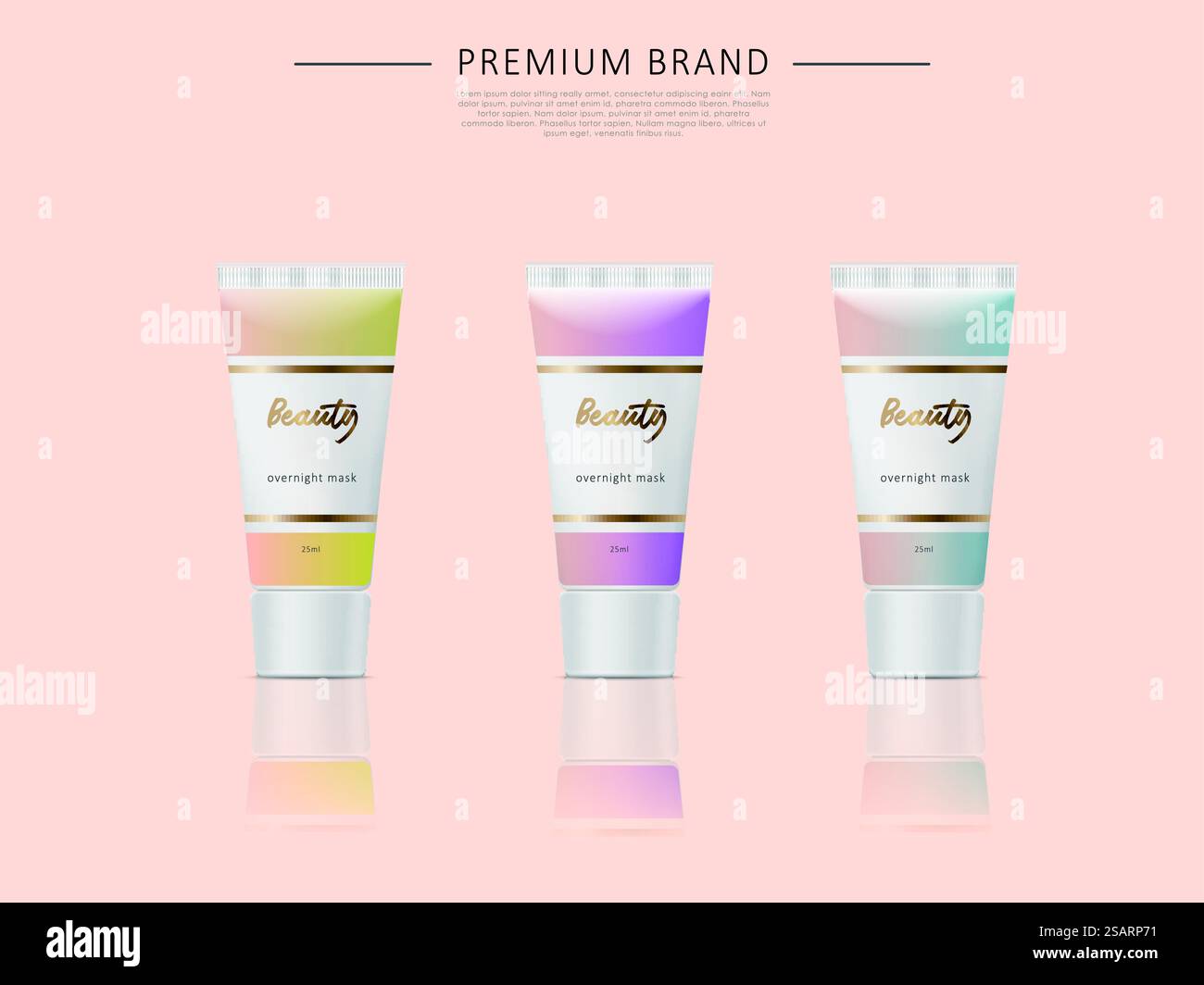 Modello annuncio tubo cosmetico Illustrazione Vettoriale