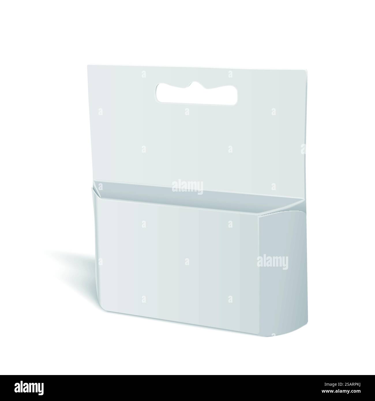 confezione di carta bianca isolata su sfondo bianco. confezione di carta bianca Illustrazione Vettoriale