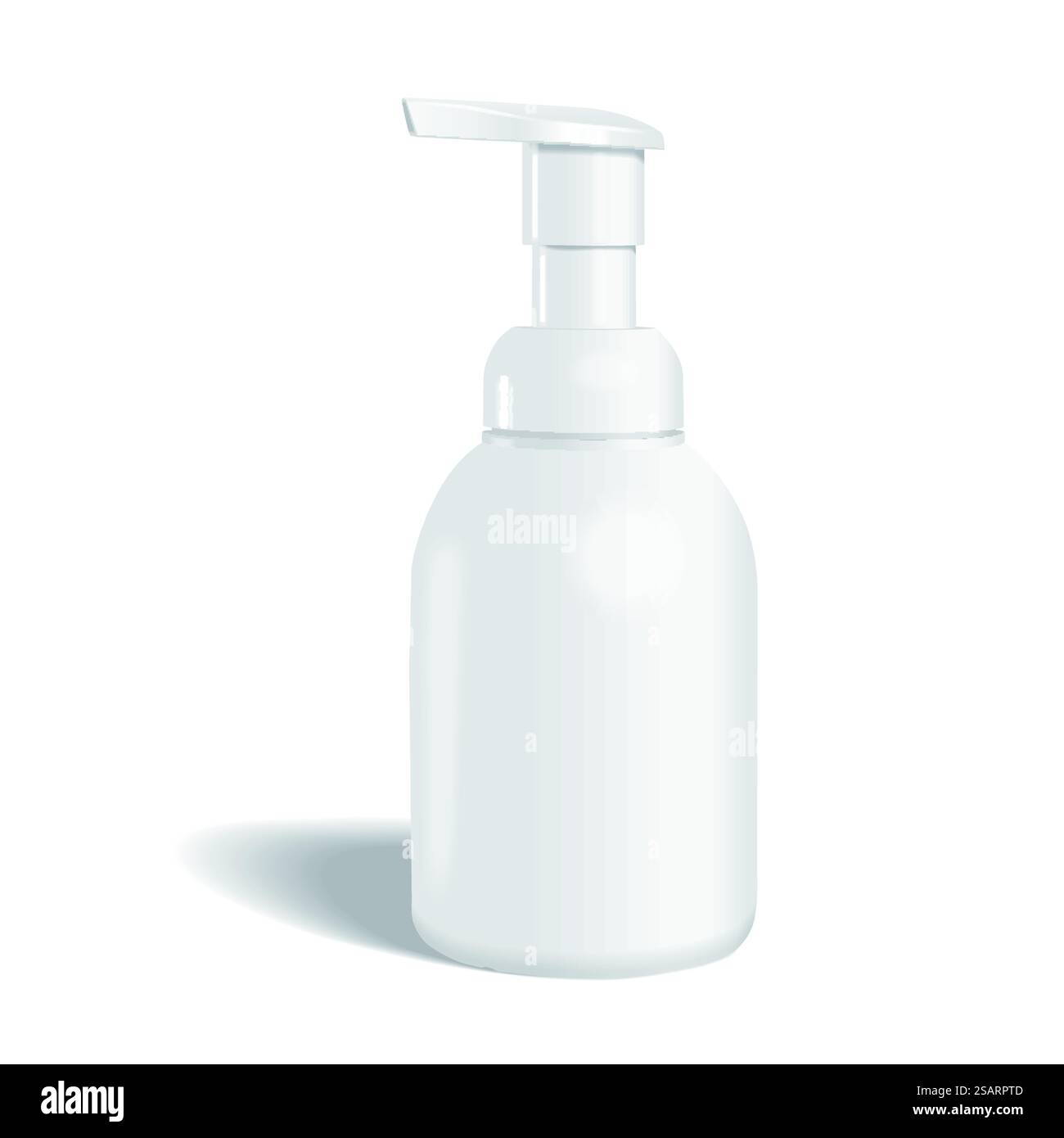 flacone cosmetico vuoto isolato su sfondo bianco. flacone cosmetico vuoto Illustrazione Vettoriale