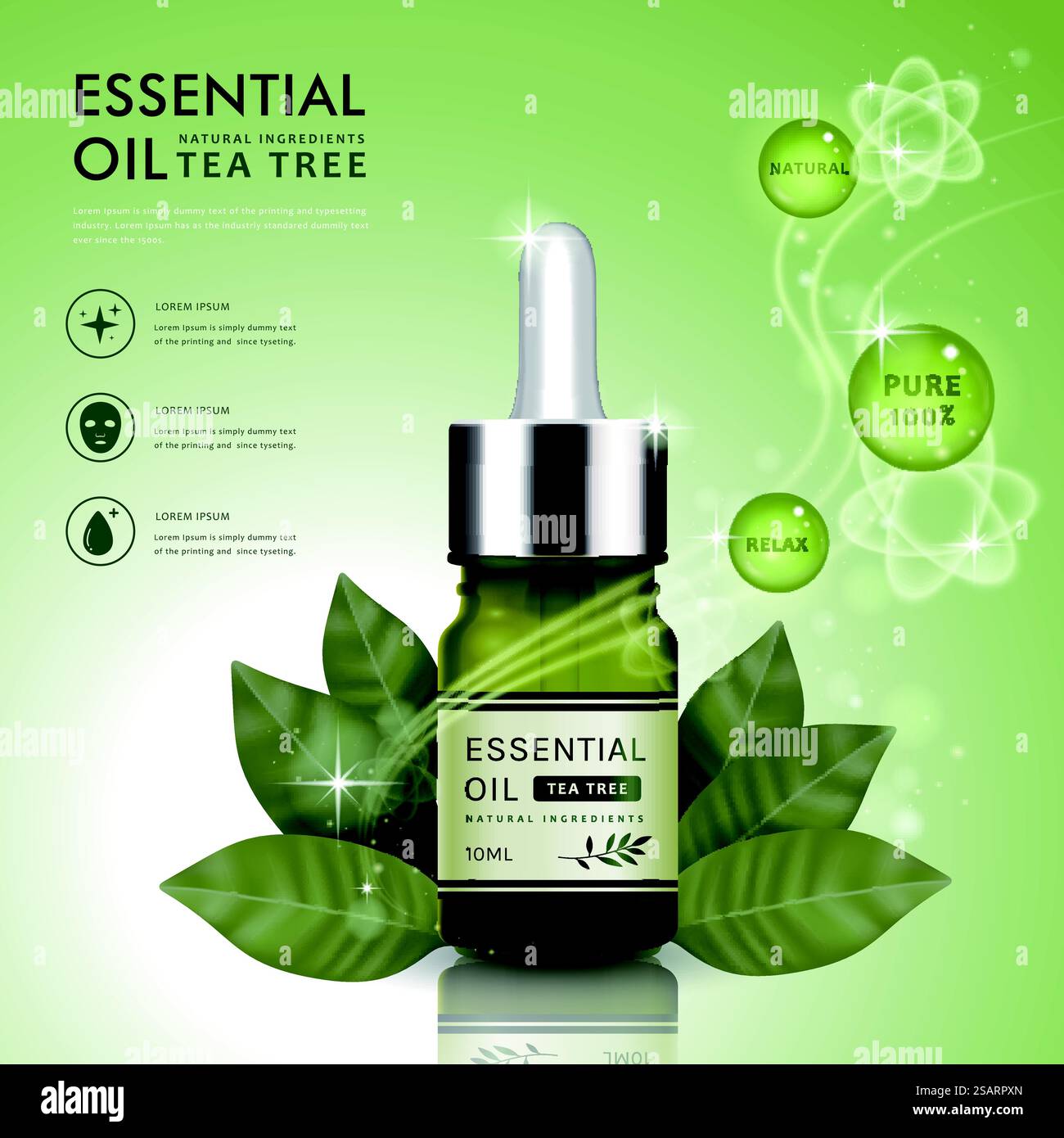 Modello ad olio essenziale Illustrazione Vettoriale