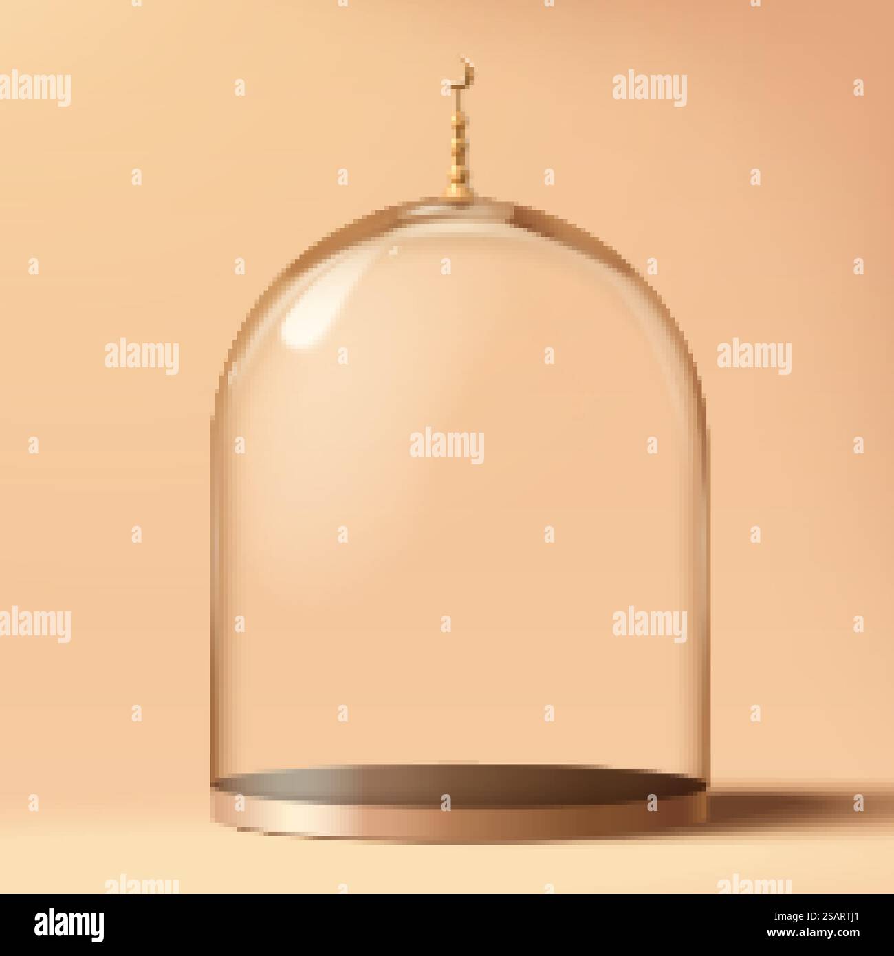 Campana in vetro realistica Illustrazione Vettoriale