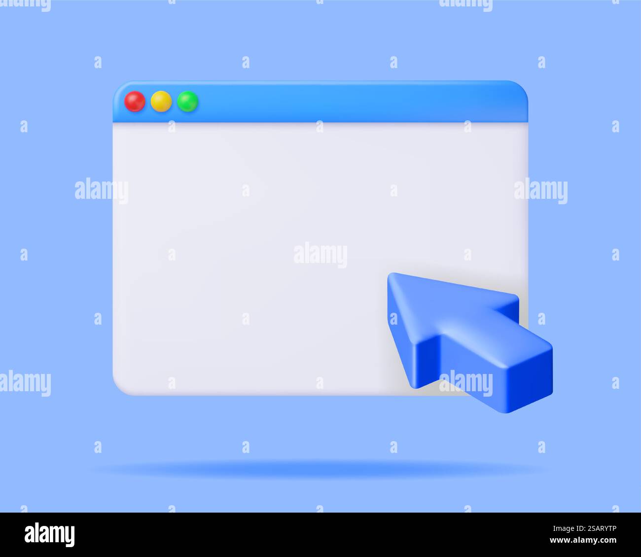 Finestra dati 3D con cursore del mouse isolato. Rendering dell'interfaccia utente del sistema operativo, GUI. Software per computer. Cartella documenti. Sfondo astratto con pannello UI. Illustrazione vettoriale realistica. Finestra dati 3D con cursore del mouse Illustrazione Vettoriale