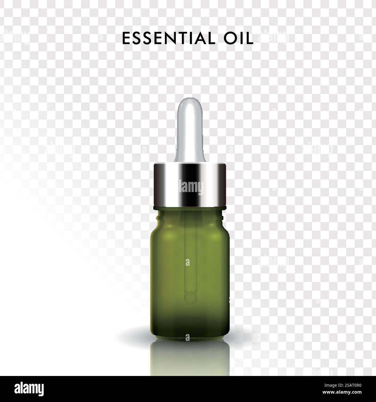 Flacone in vetro per olio essenziale Illustrazione Vettoriale