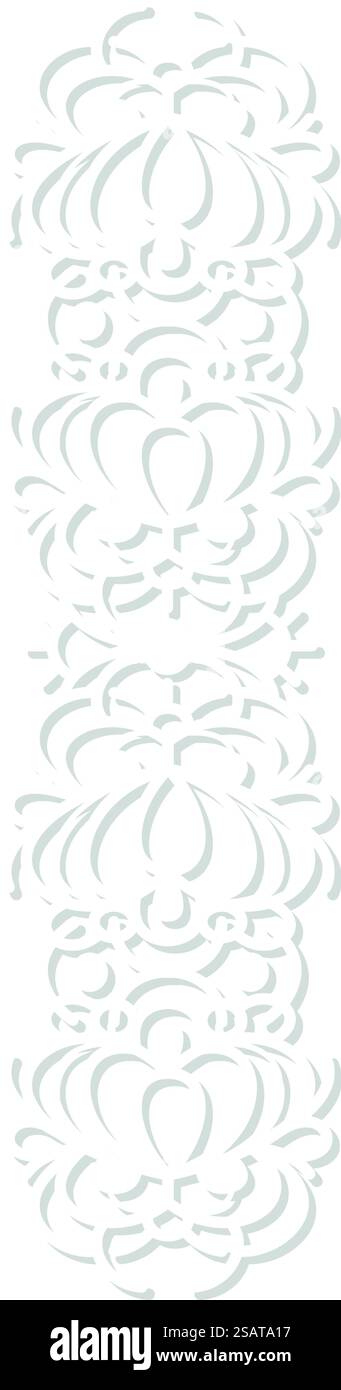 Bordo verticale del pizzo tagliato sulla carta. Elegante striscia. Illustrazione vettoriale. Bordo verticale del pizzo tagliato sulla carta. Elegante striscia Illustrazione Vettoriale