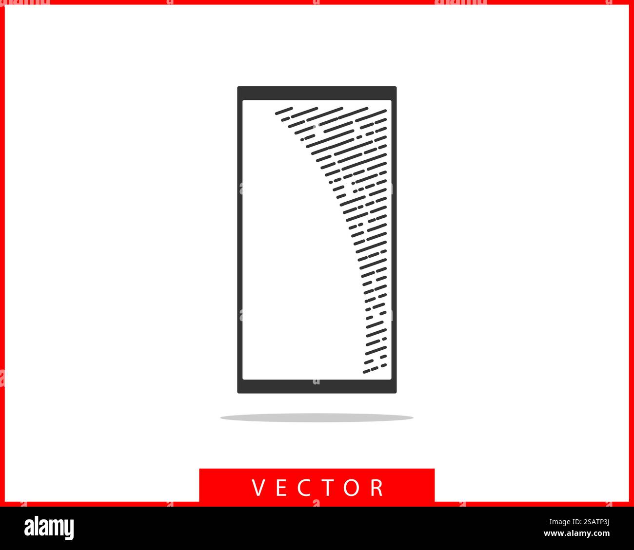 Icona del telefono illustrazione vettoriale. Call center app. Le icone del telefono alla moda stile piatto. Contattaci la linea silhouette. Illustrazione Vettoriale