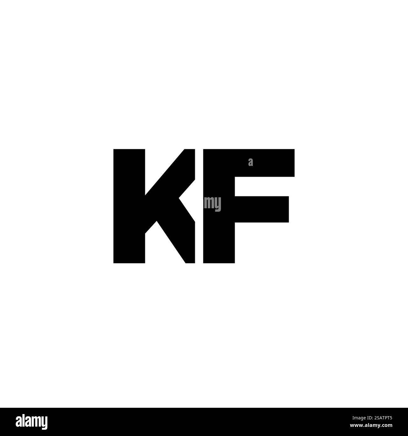 Modello di design Letter K e F, KF con logo alla moda. Logotipo minimo basato su un monogramma iniziale per l'identità dell'azienda. Illustrazione Vettoriale