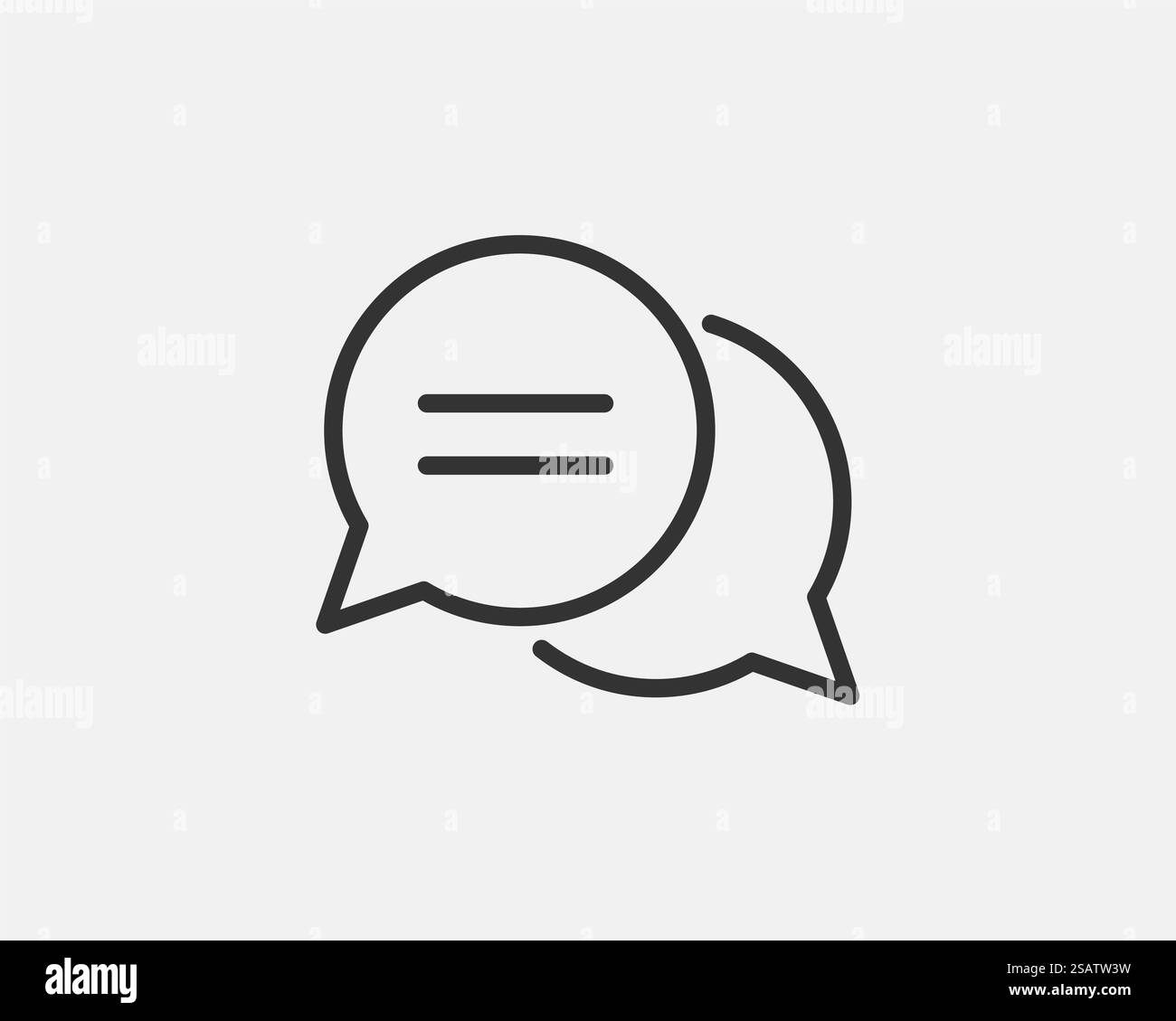 Elemento di disegno vettoriale icona chat. Parla il simbolo della bolla. Palloncino di dialogo per app mobili o sito Web. Web Illustrazione Vettoriale