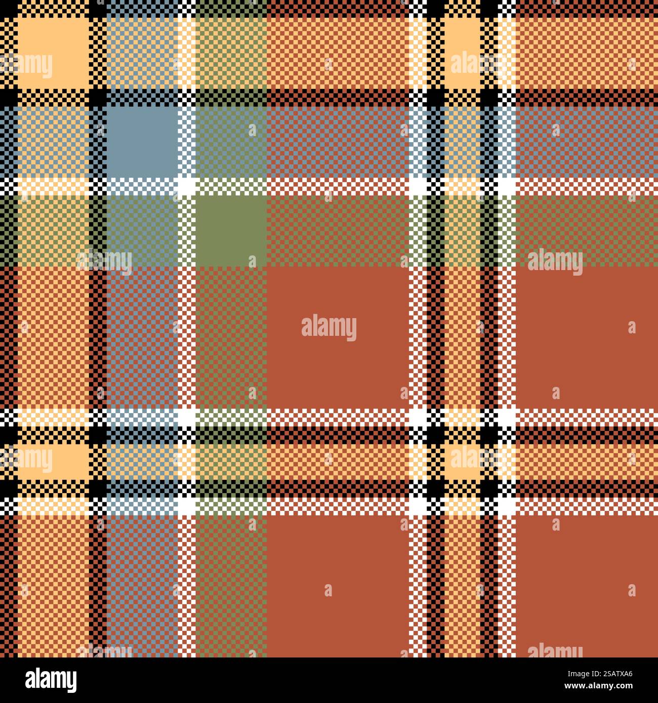 Trama in tessuto a quadri marrone motivo quadrato senza cuciture. Illustrazione vettoriale. Trama in tessuto a quadri marrone motivo quadrato senza cuciture Illustrazione Vettoriale
