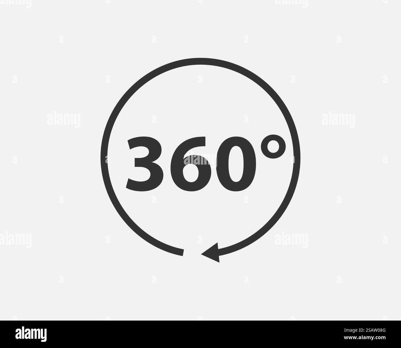 icona vettoriale vista a 360 gradi. Segni e simboli per siti web, web design, app mobile. icona vettoriale vista a 360 gradi Illustrazione Vettoriale