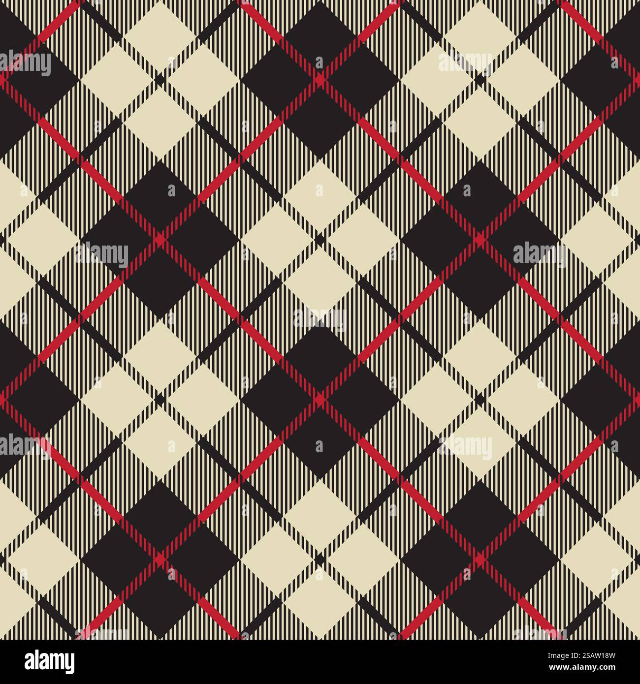 trama in tessuto nero e beige, motivo diagonale piccolo, illustrazione vettoriale senza cuciture. trama in tessuto nero e beige diagonale con motivo piccolo senza cuciture Illustrazione Vettoriale