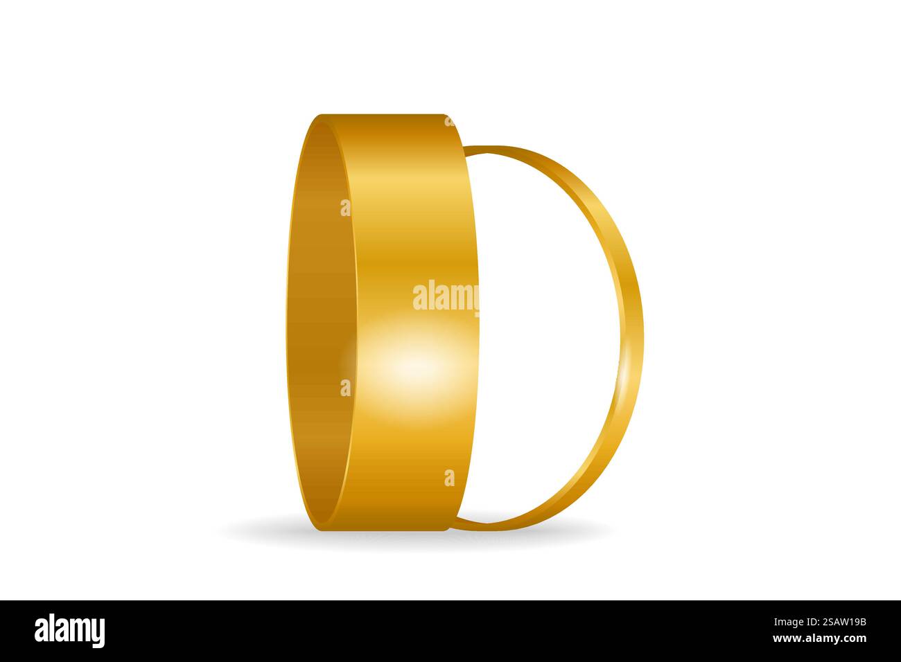 Illustrazione vettoriale delle fedi nuziali in oro. Anello luminoso gioielleria, romanticismo e simbolo d'amore. Illustrazione vettoriale delle fedi nuziali in oro. Anello luminoso gioiello, romanticismo e simbolo d'amore Illustrazione Vettoriale