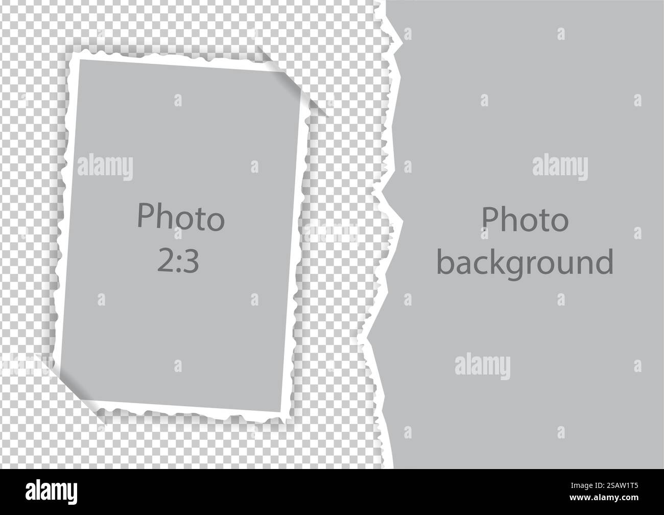 Bordi strappati carta collage di modelli photoframe Modern. Illustrazione vettoriale. Bordi strappati carta collage di modelli photoframe Modern Illustrazione Vettoriale