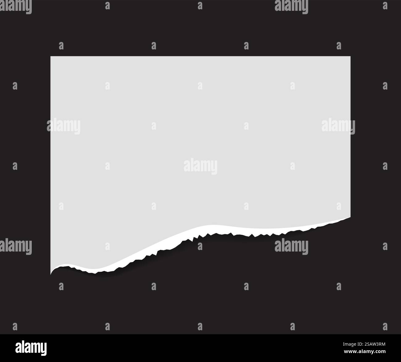 Illustrazione del vettore carta con bordo strappato. Pezzo rimosso vuoto con ombra. Nota bianca di lacerazione... Illustrazione del vettore carta con bordo strappato. Pezzo rimosso vuoto con ombra. Nota bianca a strappo Illustrazione Vettoriale
