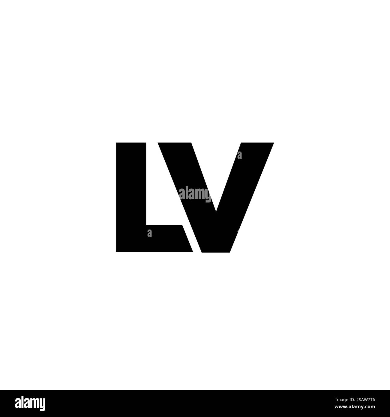 Modello di design Letter L e V alla moda, logo LV. Logotipo minimo basato su un monogramma iniziale per l'identità dell'azienda. Illustrazione Vettoriale