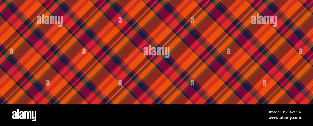 Tessuto a trama ampia, controllo dello sfondo vettoriale. Plaid in tessuto senza cuciture tartan per neonati di colore rosso e rosa. Illustrazione Vettoriale