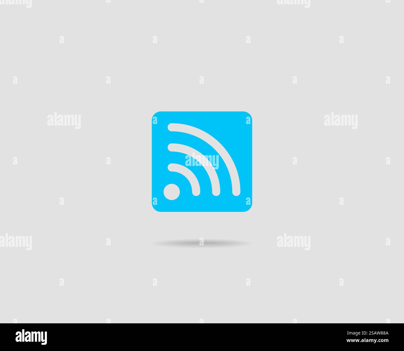 Free WI FI icon. Zona di connessione wifi simbolo del vettore. Le onde radio del segnale. Illustrazione Vettoriale