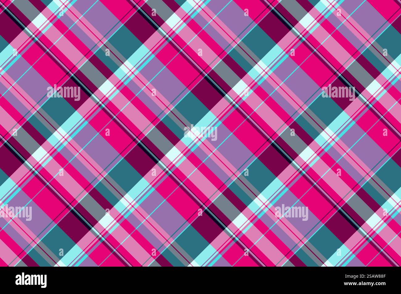 Texture di fondo a dente di cane tessuto tartan neutro e senza cuciture. Tessuto con motivo vettoriale lilla di colore rosa e viola. Illustrazione Vettoriale