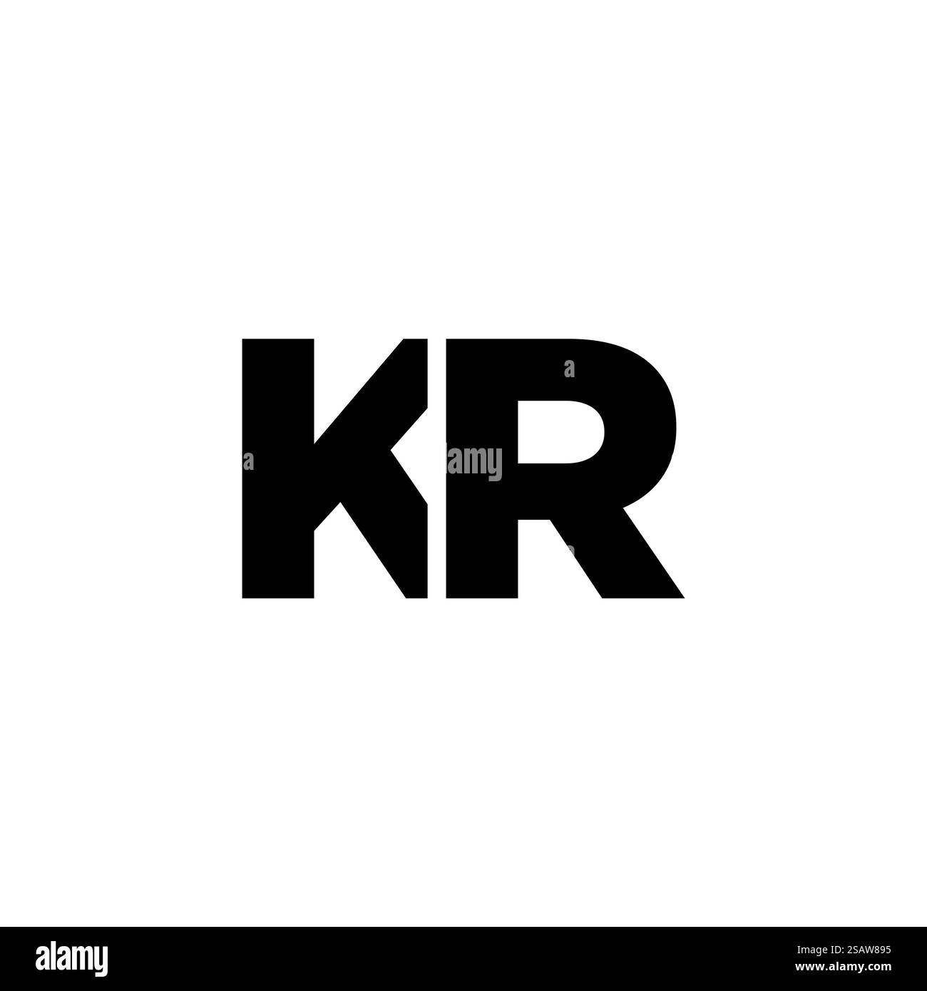 Modello di design Letter K e R alla moda, con logo KR. Logotipo minimo basato su un monogramma iniziale per l'identità dell'azienda. Illustrazione Vettoriale