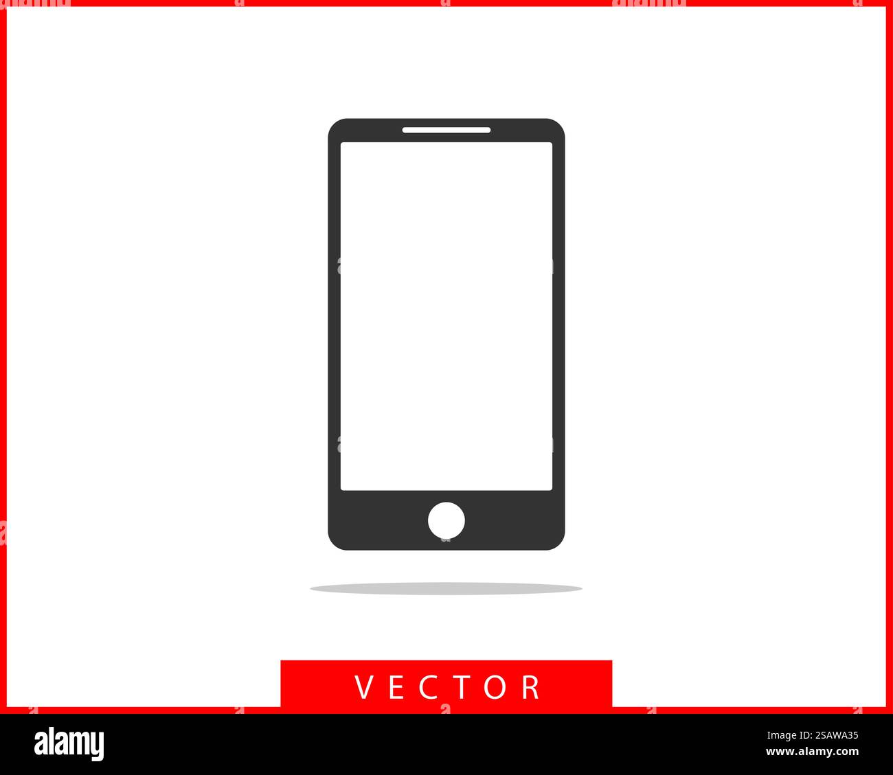 Icona del telefono illustrazione vettoriale. Call center app. Le icone del telefono alla moda stile piatto. Contattaci la linea silhouette. Illustrazione Vettoriale