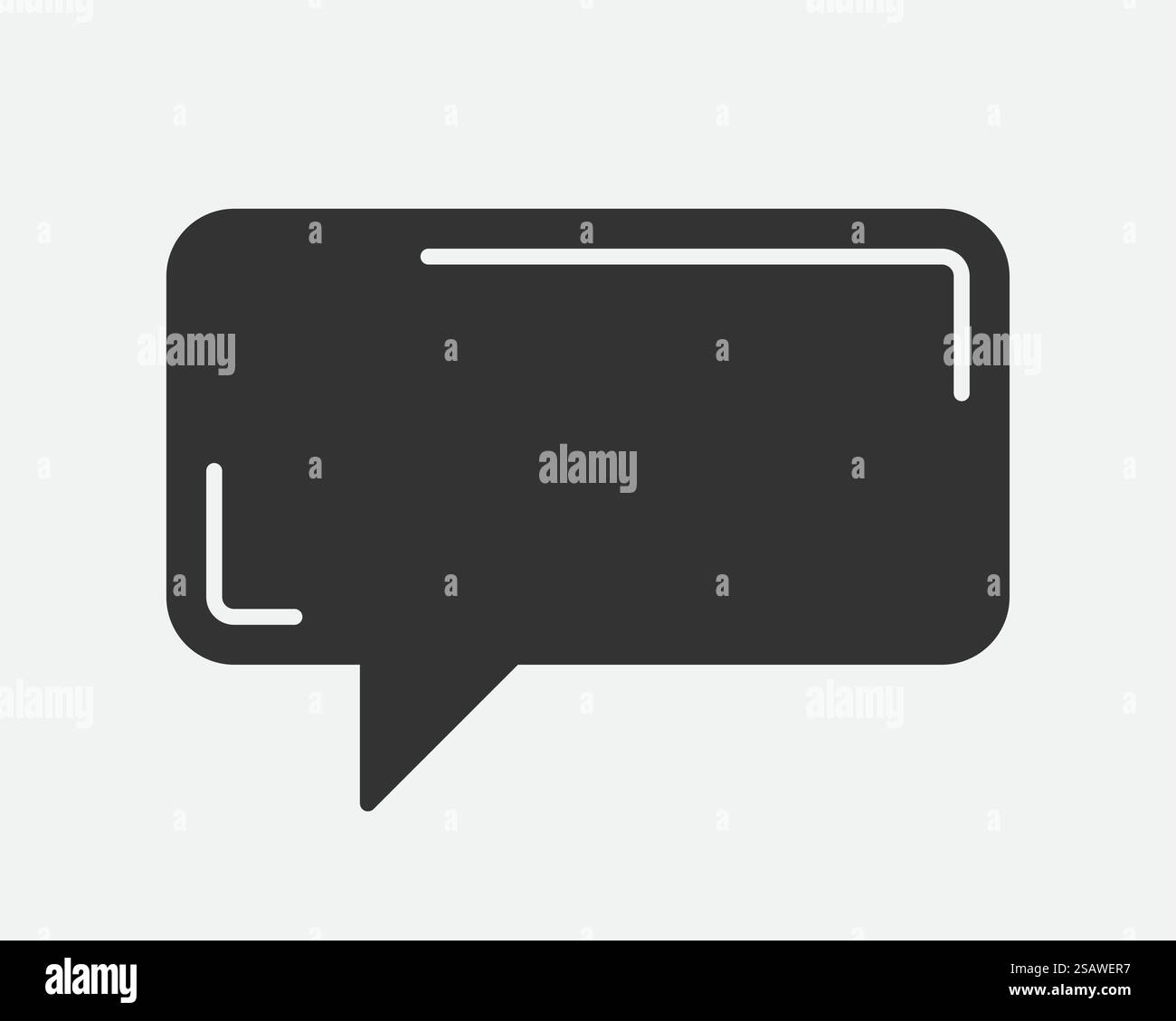 Fumetto discorso icona. Vuoto vuoto vettore di bolle di elementi di design. Chat on line modello symbol. Finestra di dialogo etichetta palloncino silhouette. Illustrazione Vettoriale