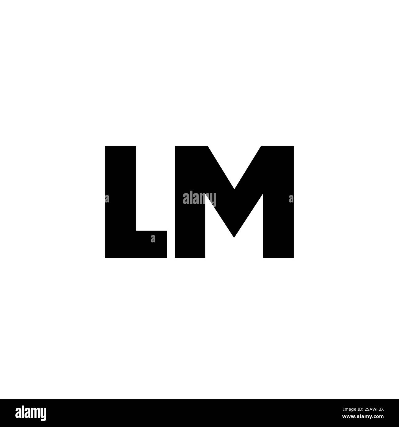 Modello di design Letter L e M alla moda, con logo LM. Logotipo minimo basato su un monogramma iniziale per l'identità dell'azienda. Illustrazione Vettoriale