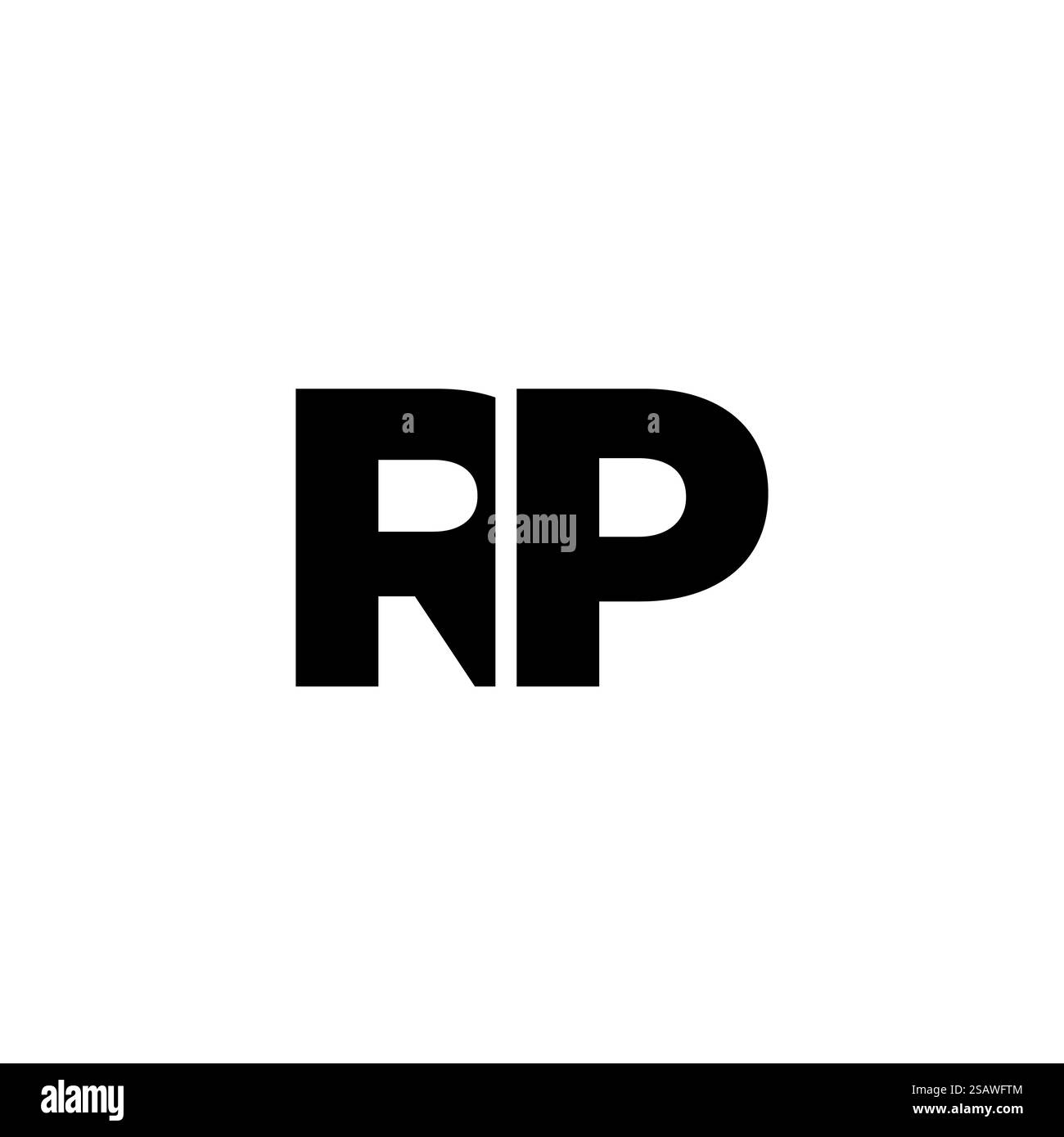Modello di design Letter R e P alla moda, logo RP. Logotipo minimo basato su un monogramma iniziale per l'identità dell'azienda. Illustrazione Vettoriale