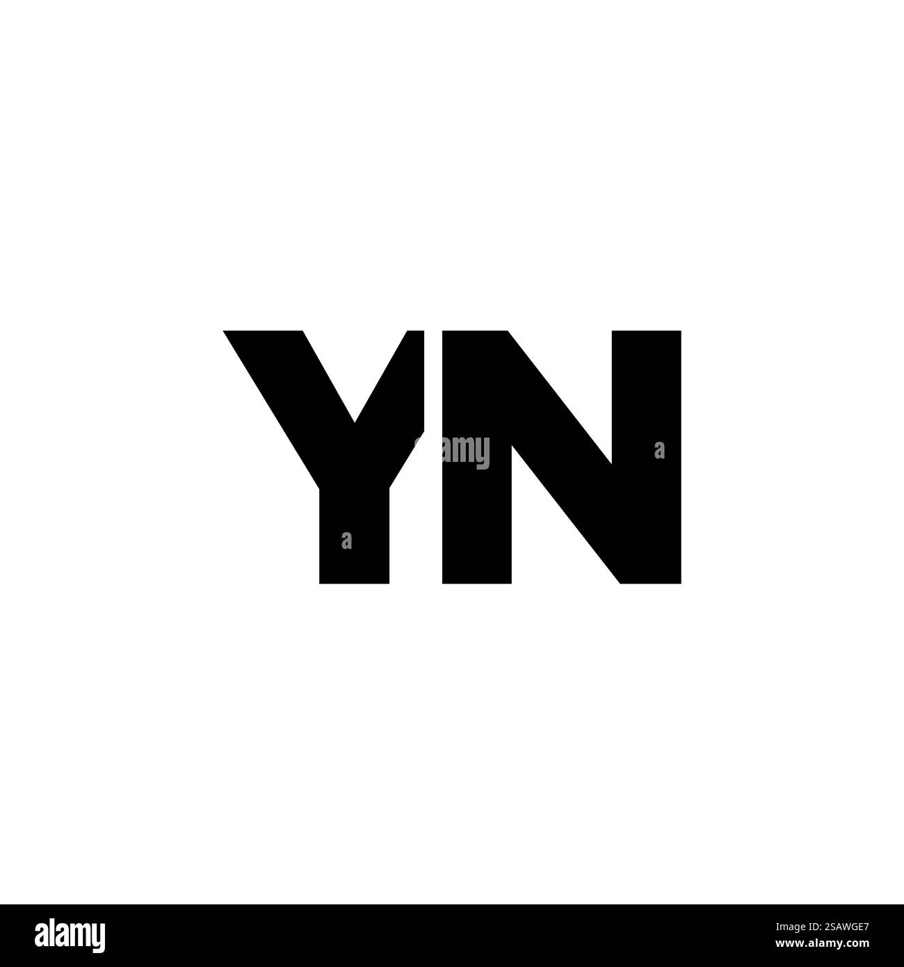 Modello di design Letter Y e N, YN alla moda. Logotipo minimo basato su un monogramma iniziale per l'identità dell'azienda. Illustrazione Vettoriale