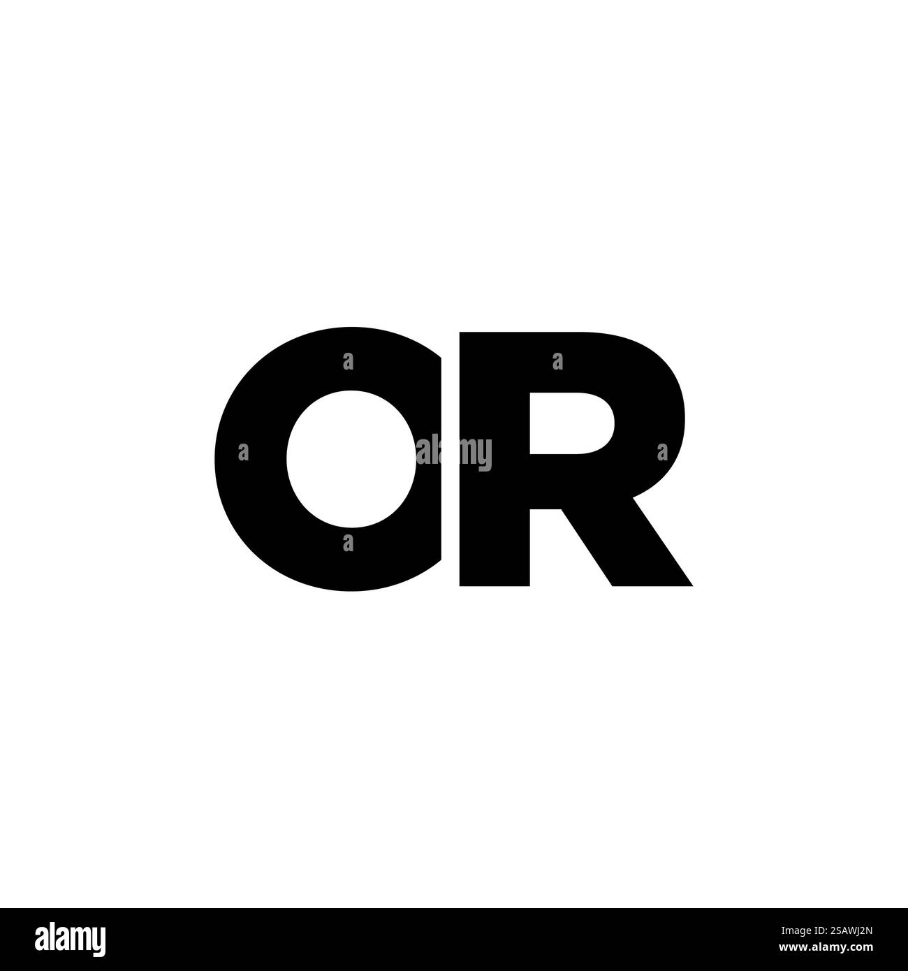 Lettera o e R alla moda O modello di design con logo. Logotipo minimo basato su un monogramma iniziale per l'identità dell'azienda. Illustrazione Vettoriale