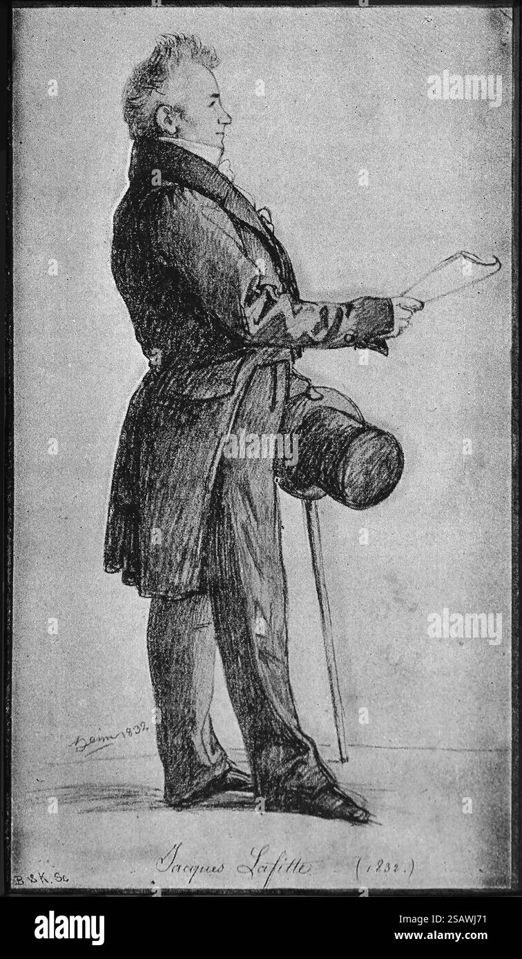 Jacques Laffitte (1767-1844). Banchiere francese, membro liberale della camera dei deputati durante la restaurazione borbonica e la monarchia di luglio, e primo ministro Foto Stock