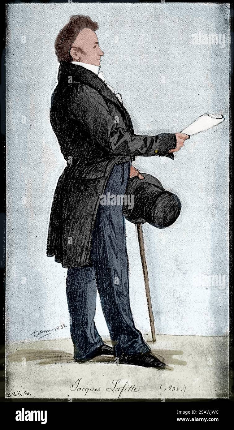 Jacques Laffitte (1767-1844). Banchiere francese, membro liberale della camera dei deputati durante la restaurazione borbonica e la monarchia di luglio, e primo ministro Foto Stock