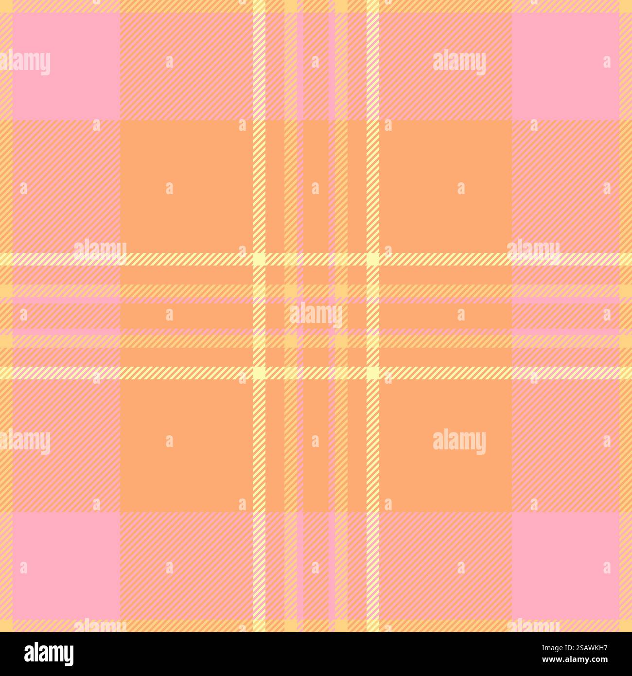 Tessuto casuale senza cuciture vettoriale, struttura a controllo dello sfondo pastello. Tessuto tartan a quadri con motivo grande nei colori arancione e rosso. Illustrazione Vettoriale Tessuto casuale senza cuciture vettoriale, struttura a controllo dello sfondo pastello. Tessuto tartan a quadri con motivo grande nei colori arancione e rosso. Illustrazione Vettoriale