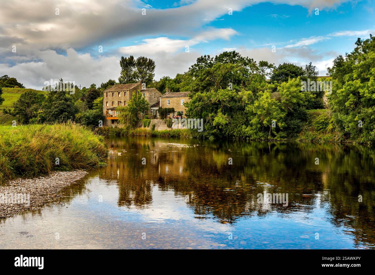 Wharfedale; Linton; Yorkshire; Regno Unito Foto Stock