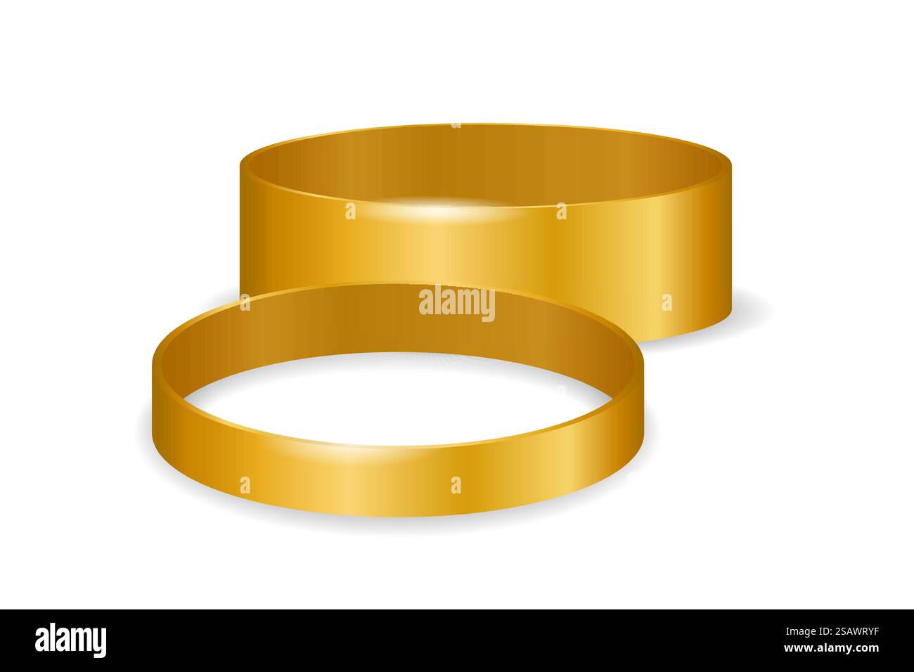 Illustrazione vettoriale delle fedi nuziali in oro. Anello luminoso gioielleria, romanticismo e simbolo d'amore. Illustrazione vettoriale delle fedi nuziali in oro. Anello luminoso gioiello, romanticismo e simbolo d'amore Illustrazione Vettoriale