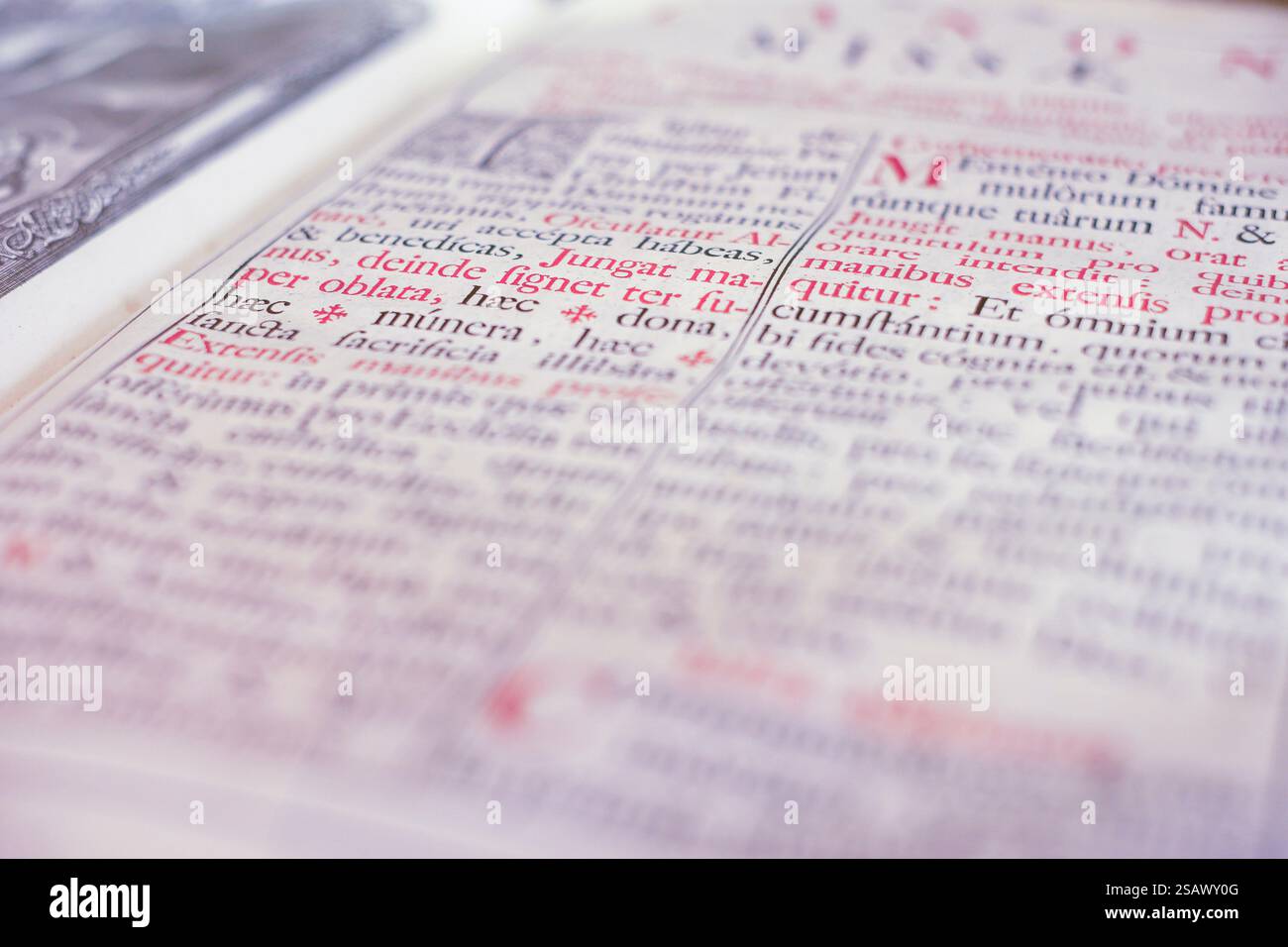 Testo sacro, D'alt, Cattedrale di Eivissa, 'D'alt Vilaa', Ibiza, isole Baleari, Spagna. Foto Stock