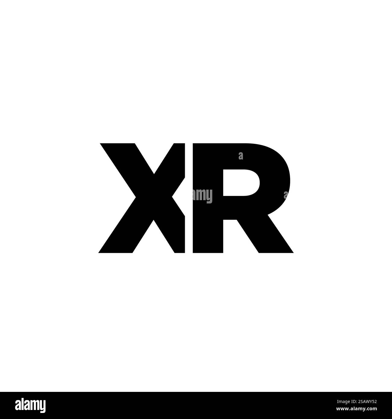 Modello di design Letter X e R alla moda, logo XR. Logotipo minimo basato su un monogramma iniziale per l'identità dell'azienda. Illustrazione Vettoriale
