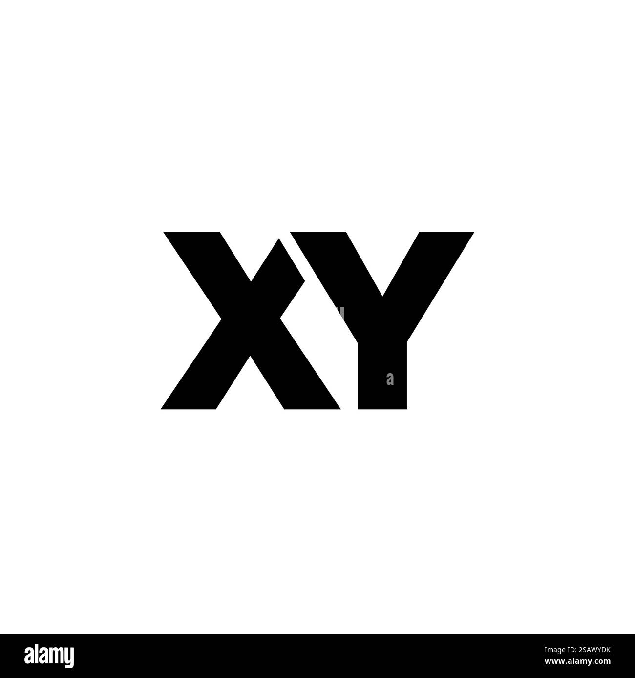 Modello di design alla moda con logo Letter X e Y, XY. Logotipo minimo basato su un monogramma iniziale per l'identità dell'azienda. Illustrazione Vettoriale