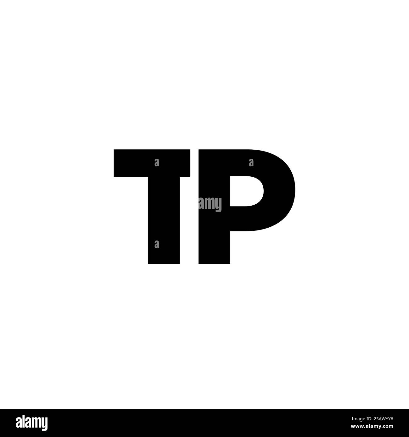 Modello di design Letter T e P, TP alla moda. Logotipo minimo basato su un monogramma iniziale per l'identità dell'azienda. Illustrazione Vettoriale