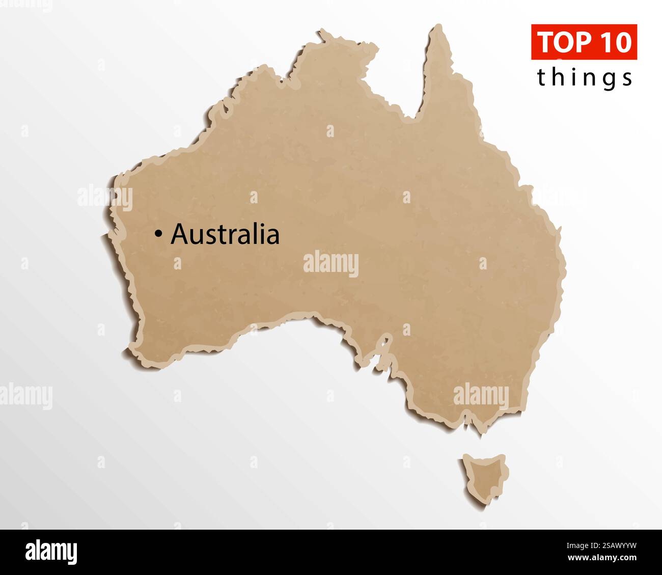 Vettore mappa Australia. Le mappe australiane realizzano la trama della carta. Elemento di design creativo con informazioni sul modello vuote. . Vettore mappa Australia. Le mappe australiane realizzano la trama della carta. Elemento di design creativo con informazioni sul modello vuote. Illustrazione Vettoriale