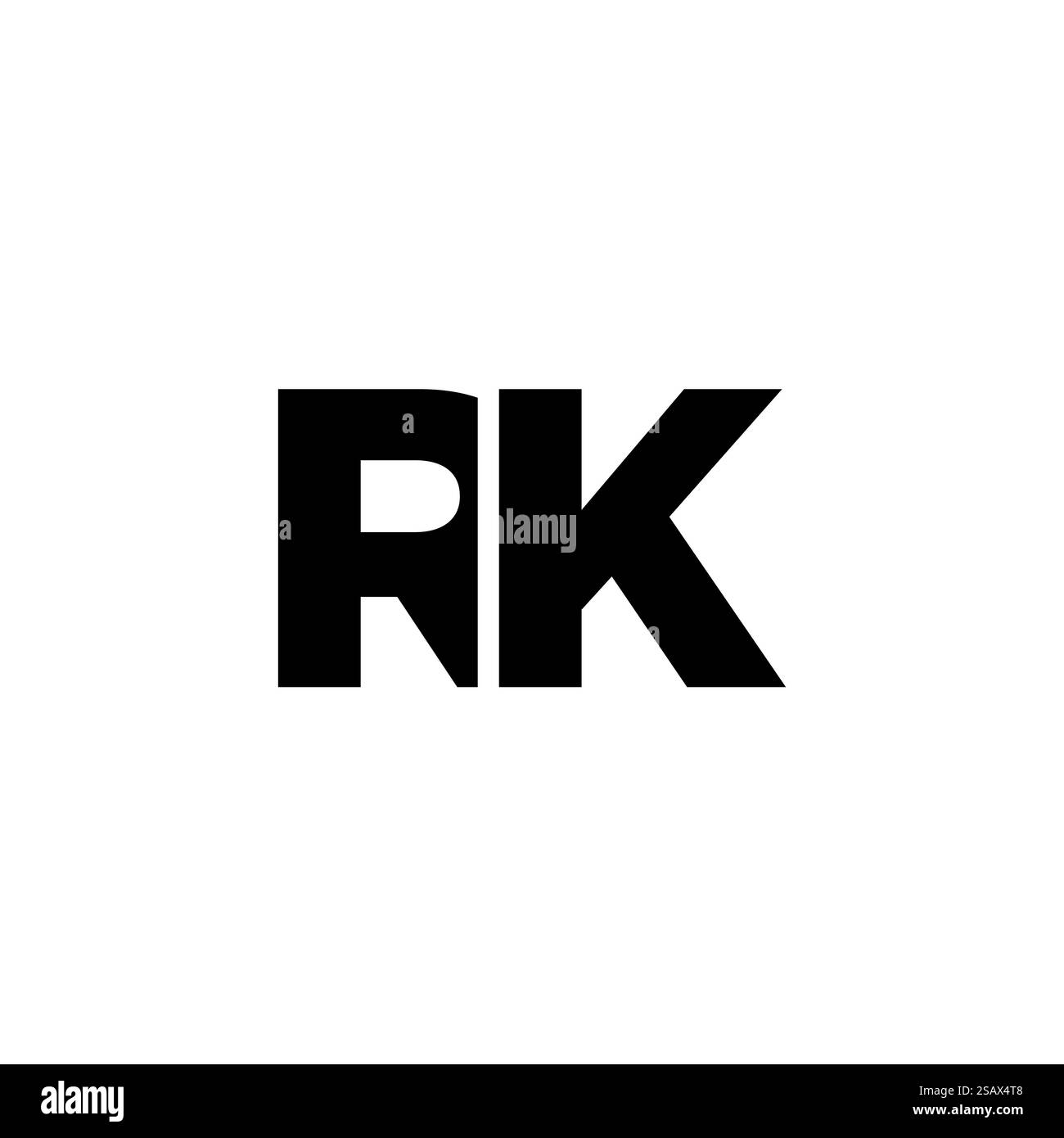 Modello di design Letter R e K alla moda, logo RK. Logotipo minimo basato su un monogramma iniziale per l'identità dell'azienda. Illustrazione Vettoriale