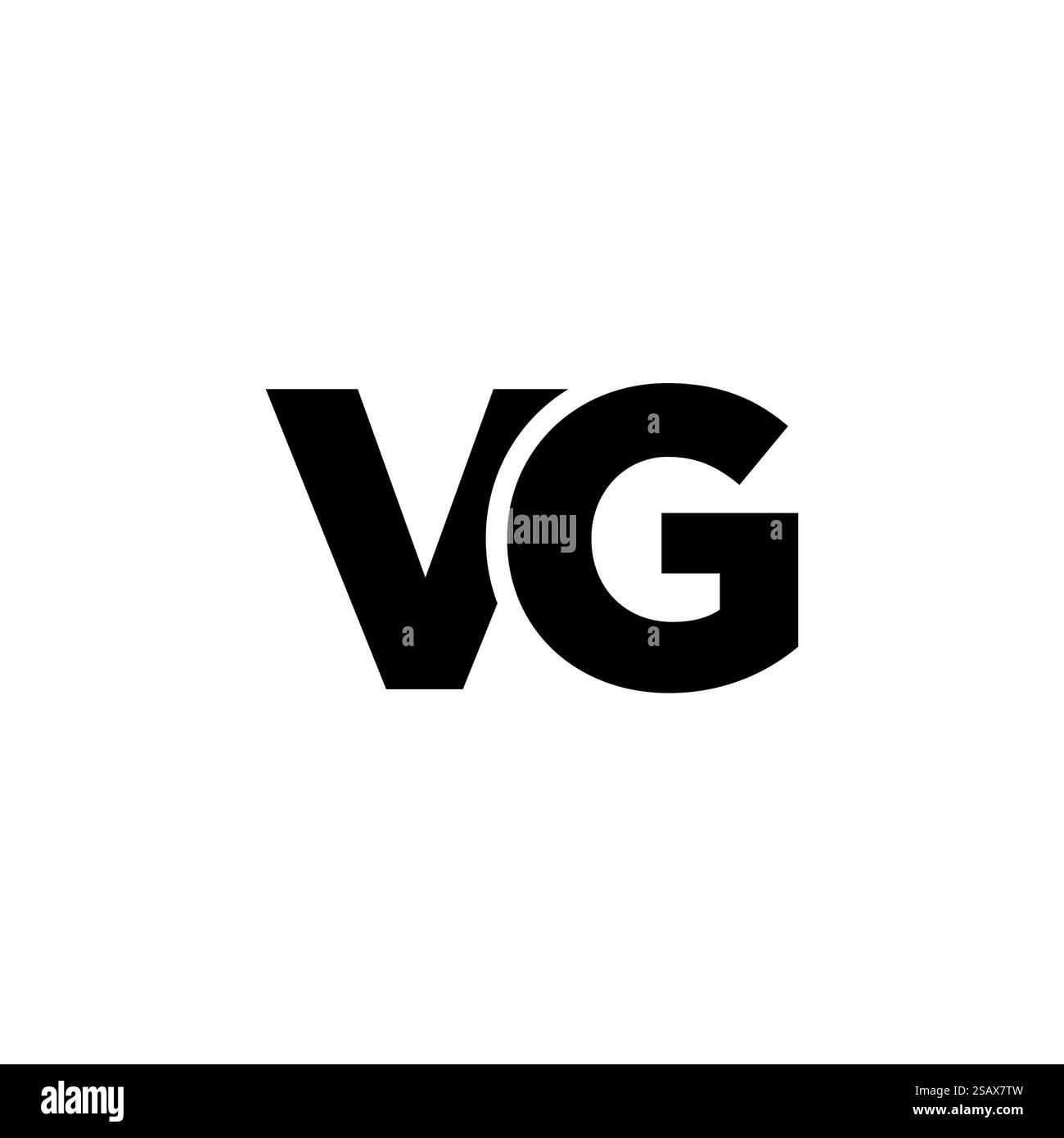 Modello di design Letter V e G alla moda, logo VG. Logotipo minimo basato su un monogramma iniziale per l'identità dell'azienda. Illustrazione Vettoriale
