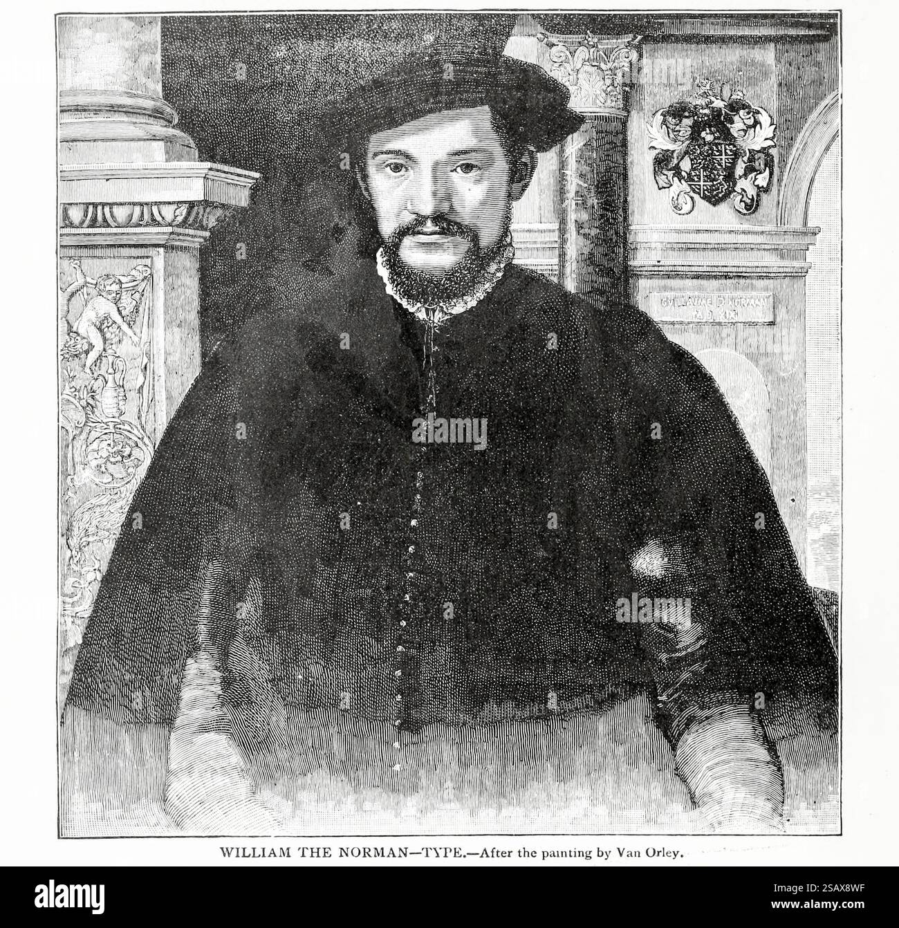 WILLIAM IL NORMAN - dopo il dipinto di Van Orley. The Teutonic Peoples from volume 4 of Ridpath's Universal History: An account of the origin, primitive condition and ethnic Development of the Great race of Mankind, and of the principal events in the Evolution and Progress of the civilized Life between men and Nationals, from Recent and Authentic sources with a preliminary investigation on the time, Place and way of the beginning by Ridpath, John Clark, 1840-1900 published in 1897 Foto Stock