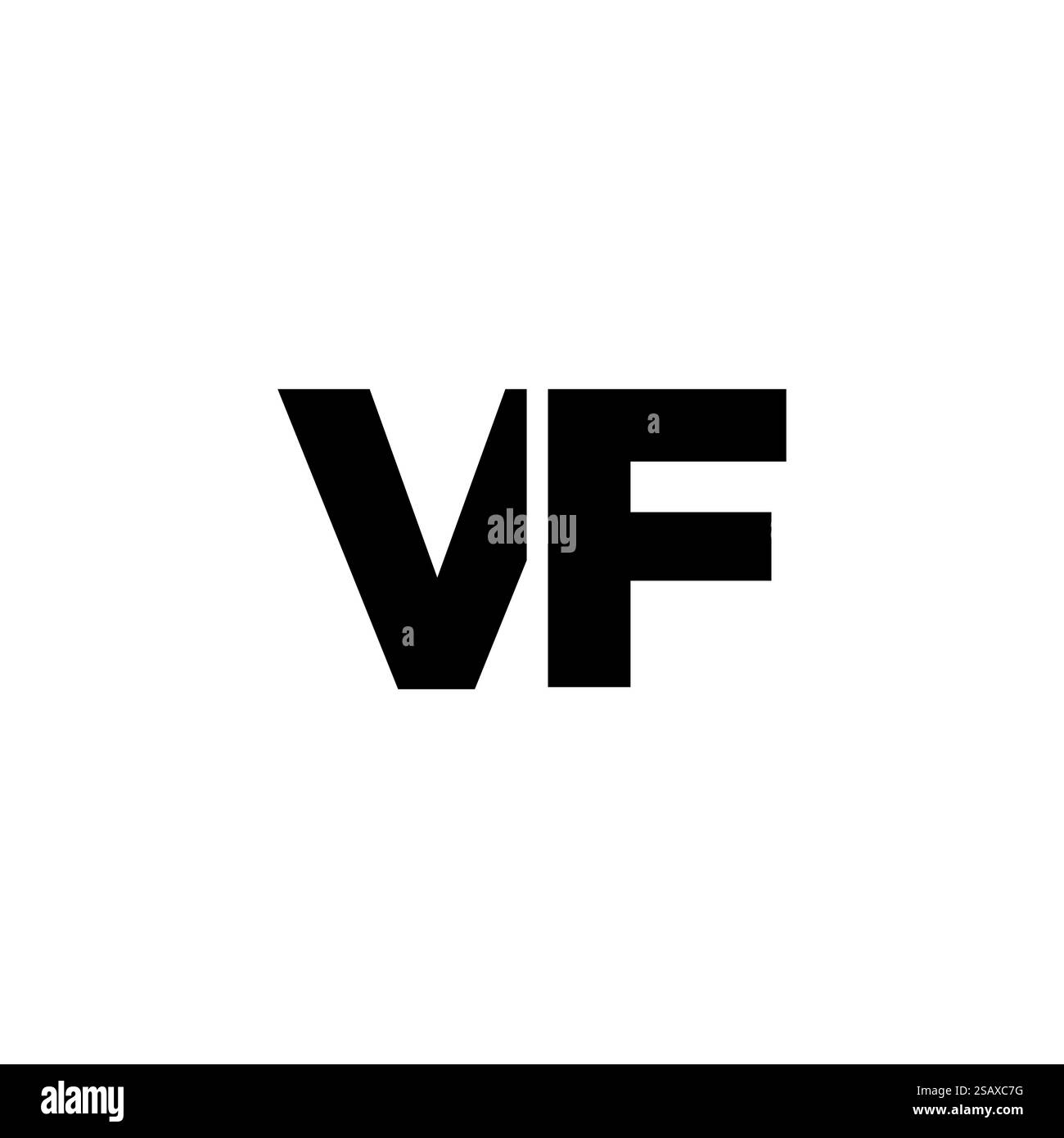 Modello di design Letter V e F alla moda, con logo VF. Logotipo minimo basato su un monogramma iniziale per l'identità dell'azienda. Illustrazione Vettoriale