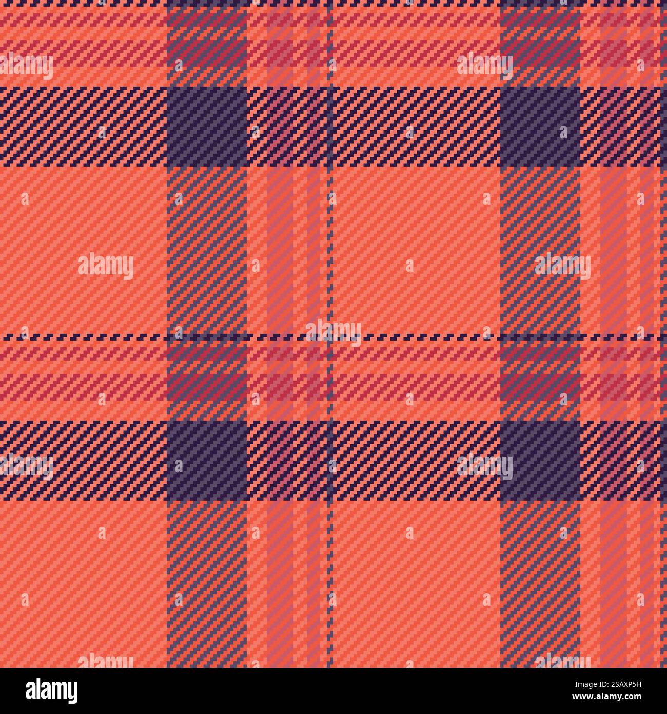 Sfondo di controllo vettoriale a file, trama a plaid pura. Tessuto JPG tessuto tartan senza cuciture di colore rosso e pastello. Illustrazione Vettoriale