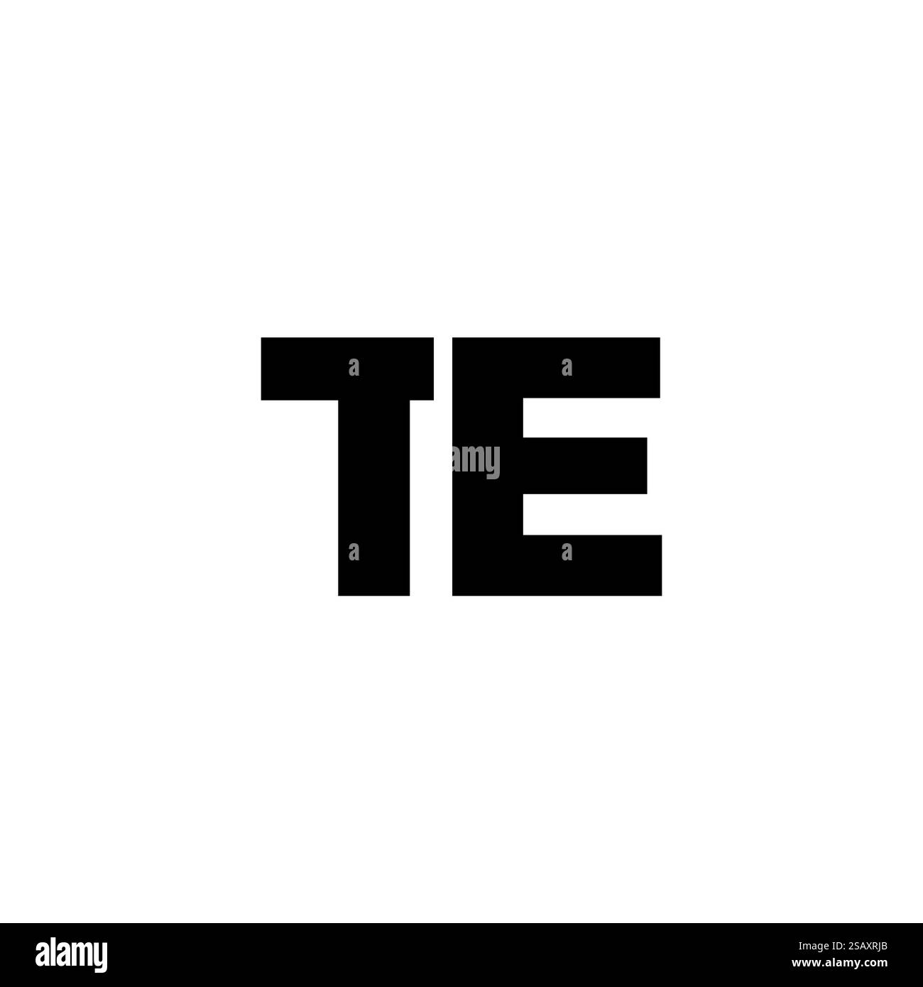 Modello di design Letter T ed e, logo te alla moda. Logotipo minimo basato su un monogramma iniziale per l'identità dell'azienda. Illustrazione Vettoriale