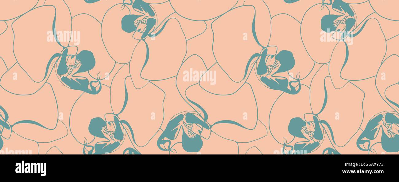 Design vettoriale con motivo floreale disegnato a mano. Fiori che disegnano un ornamento semplice... Design vettoriale con motivo floreale disegnato a mano. Fiore che disegna un ornamento semplice. Illustrazione Vettoriale