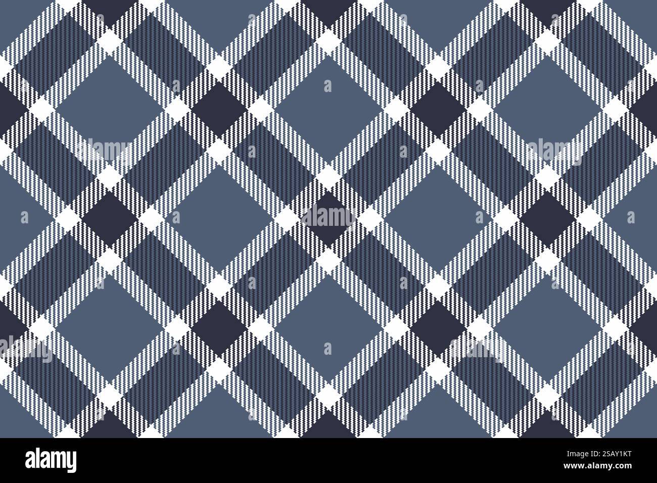 Scacchi in tessuto con sfondo a finestra, tessuto vettoriale con trama sciarpa. Motivo in tartan dei macchinari plaid senza cuciture con tavolozza di colori blu e scuri. Illustrazione Vettoriale