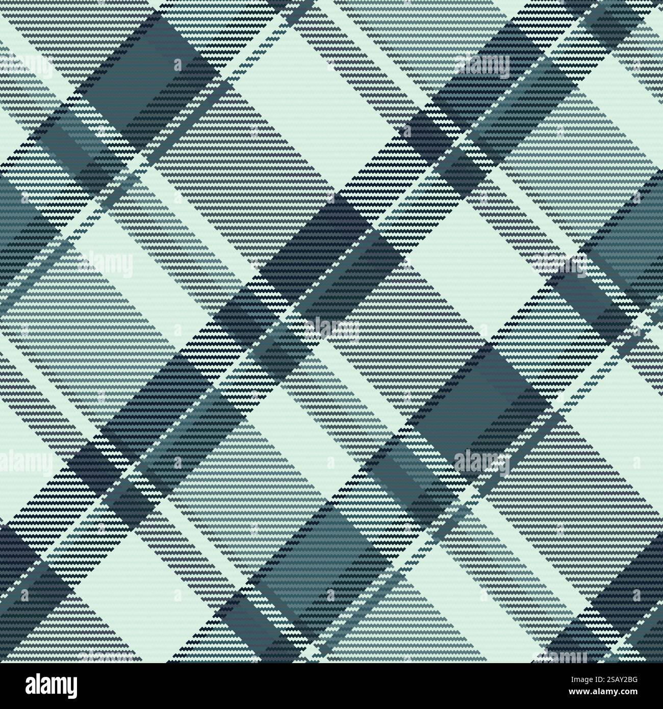 Installazione di tessuto vettoriale senza cuciture, trama a quadri con sfondo grafico. Motivo a quadri in tessuto tartan in tinta pastello e di colore chiaro. Illustrazione Vettoriale