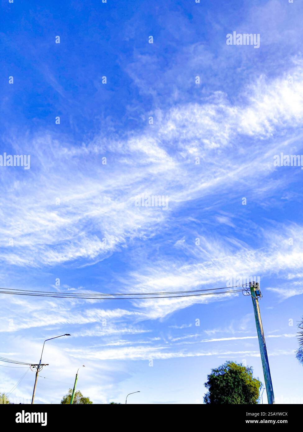 Cielo nuvoloso e bello in nuova Zelanda Foto Stock