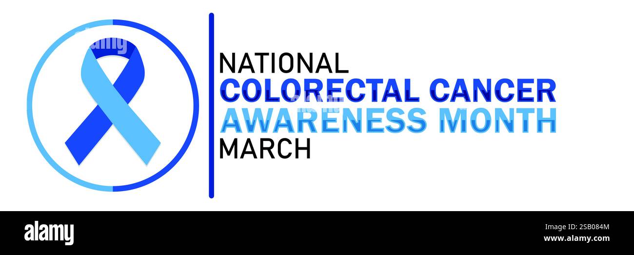 National Colorectal Cancer Awareness Month. Marzo. Illustrazione vettoriale. Elemento di design per banner, poster o scheda. Illustrazione Vettoriale